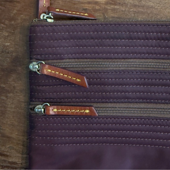 Dooney & Bourke Plum Crossbody with leather trim - Picture 3 of 8